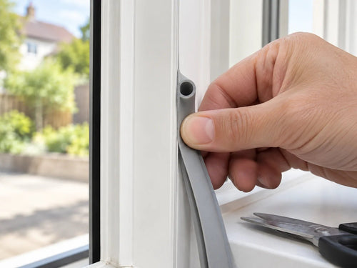 Pressing the P-type seal into a window frame
